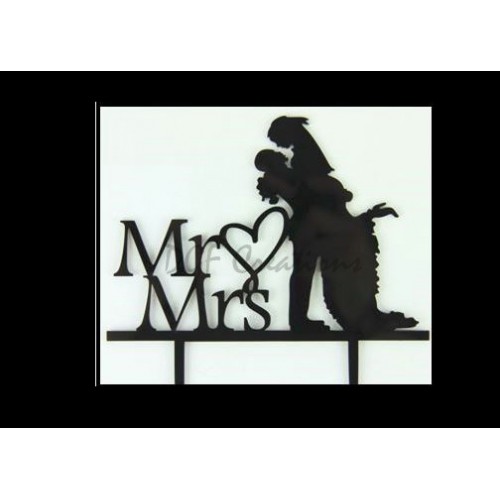 Mr and  Mrs With Couple 1 Cake Topper